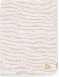 Jollein Deken Hydrofiel Wieg 75x100cm Miffy Stripe Biscuit Babydeken Bruin - Foto 3