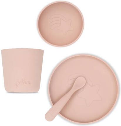 Jollein dinerset siliconen Pale pink Serviesset Roze Effen - Foto 3