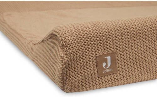 Jollein gebreide aankleedkussenhoes 50x70 Basic Knit Biscuit Bruin Effen - Foto 4