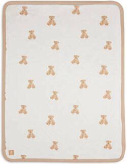 Jollein gevoerde baby wiegdeken Jersey 75x100cm Teddy Bear Babydeken Ecru
