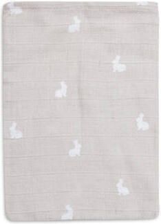 Jollein hydrofiel baby washandje Dotted & Rabbit Nougat GOTS set van 2 zand Hydrofiele washandjes Beige - Foto 2