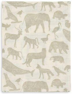 Jollein hydrofiel washandje 15x20cm Animals set van 3 Olive Green Hydrofiele washandjes Groen - Foto 2
