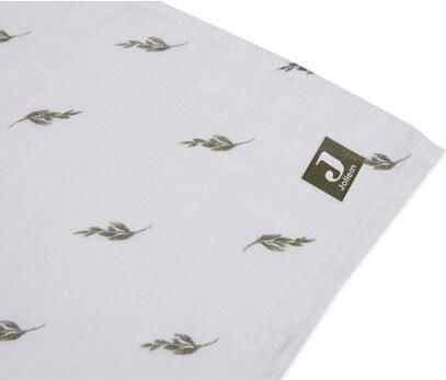 Jollein hydrofiele Doek Large 115x115cm Olive Leaf Green Hydrofiele luiers Wit - Foto 2