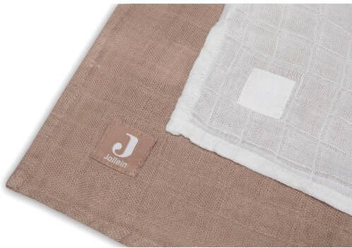 Jollein hydrofiele doek Large Bamboe Katoen 115x115 cm set van 2 Hydrofiele luiers Bruin - Foto 3