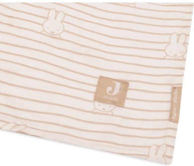 Jollein hydrofiele doek large Miffy Stripe Biscuit set van 2 Hydrofiele luiers Bruin