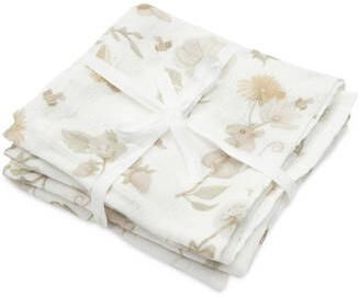 Jollein hydrofiele doek small 70x70cm Dreamy Mouse set van 2 ivory Hydrofiele luiers Wit - Foto 4