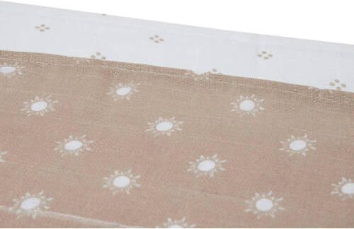 Jollein hydrofiele Doek Small 70x70cm Pointelle&Sun Biscuit (2p) Hydrofiele luiers Bruin - Foto 3