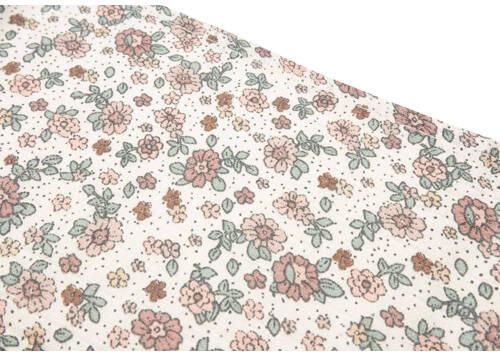 Jollein hydrofiele doek small 70x70cm Retro Flowers set van 3 oatmeal Hydrofiele luiers Roze - Foto 3