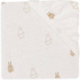 Jollein katoenen jersey ledikant hoeslaken 60x120cm Happy Miffy Nougat Beige