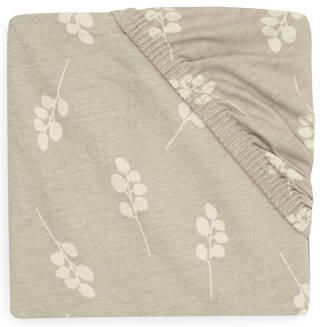 Jollein katoenen jersey ledikant hoeslaken 60x120cm Twig Olive Green Groen