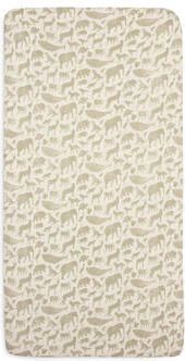Jollein katoenen jersey ledikant hoeslaken 70x140cm Animals Olive Green Groen - Foto 4