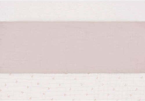 Jollein wieglaken Slub Nougat Babylaken Beige Tekst