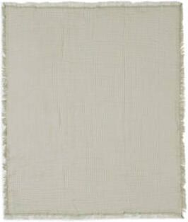 Jollein ledikantdeken 120x120cm Fringe Olive Green Ivory Babydeken Groen - Foto 4