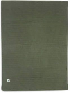 Jollein ledikantdeken Velvet Pure Knit Leaf Green Babydeken Groen Effen - Foto 4