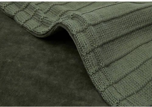 Jollein ledikantdeken Velvet Pure Knit Leaf Green Babydeken Groen Effen - Foto 2