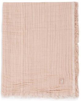 Jollein leidkantdeken 120x120cm Fringe Moonstone Ivory Babydeken Geel Effen - Foto 4