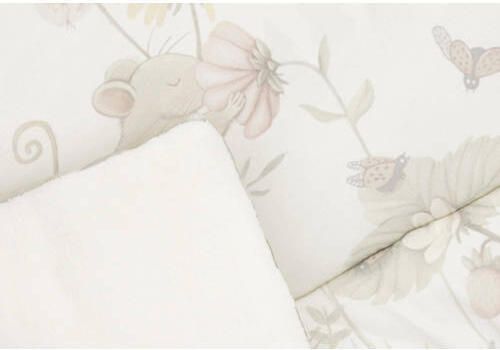 Jollein reversible boxkleed 75x95cm Dreamy Mouse Ivory Beige - Foto 3