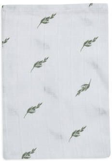 Jollein washandje Hydrofiel Stripe & Olive Leaf Green set van 2 Hydrofiele washandjes Groen - Foto 2