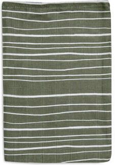 Jollein washandje Hydrofiel Stripe & Olive Leaf Green set van 2 Hydrofiele washandjes Groen - Foto 3