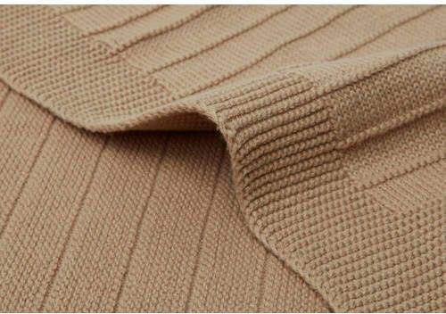 Jollein wiegdeken Pure Knit Biscuit Babydeken Bruin Effen - Foto 2