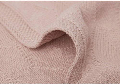 Jollein ledikantdeken Shell Knit Babydeken Roze Effen - Foto 2