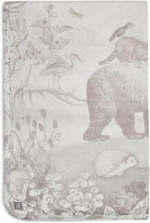 Jollein x Pimpelmees Forest Animals baby ledikantdeken 100x150cm lichtgrijs Babydeken - Foto 4