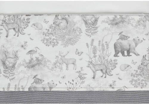 Jollein x Pimpelmees Forest Animals baby wieglaken 75x100cm lichtgrijs Babylaken - Foto 3