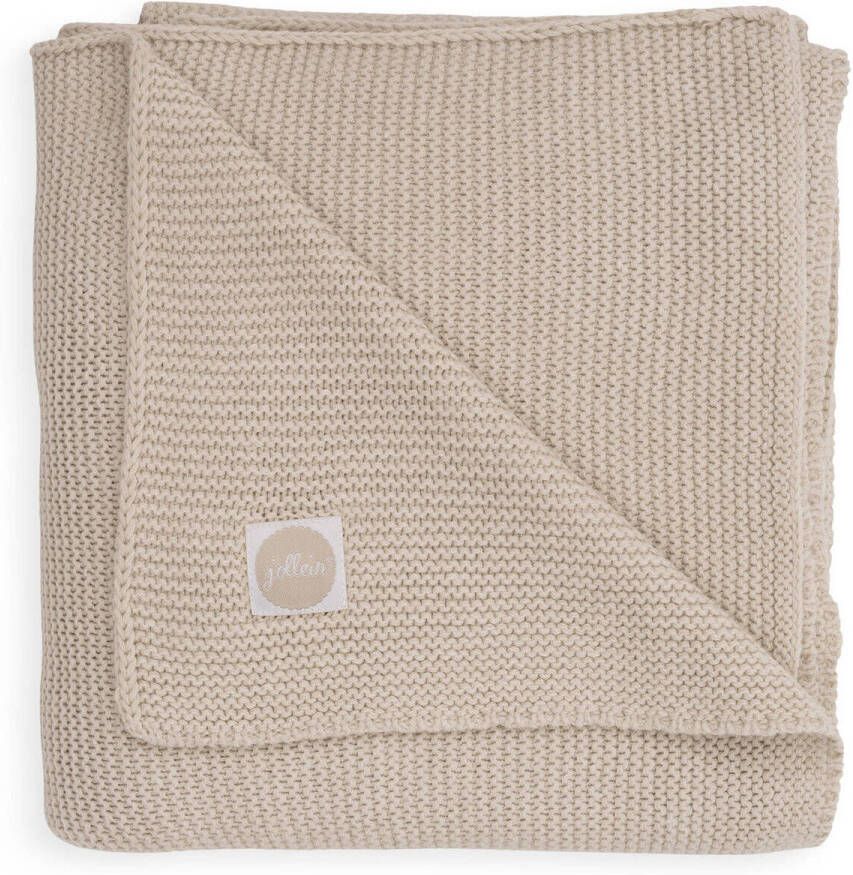 Jollein baby ledikant deken 100x150cm Basic knit nougat Babydeken Beige - Foto 3