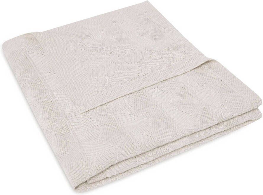 Jollein ledikantdeken Shell Knit Babydeken Beige Effen