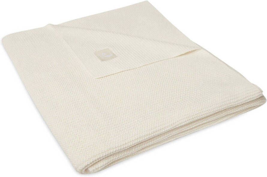 Jollein baby ledikant deken 100x150 cm Basic Knit Ivory Babydeken Wit Effen - Foto 3