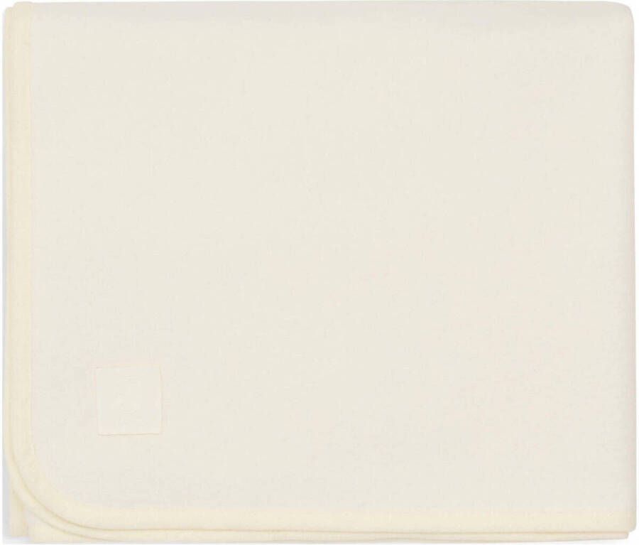 Jollein baby ledikantdeken 100x150cm ivory Babydeken Wit Effen