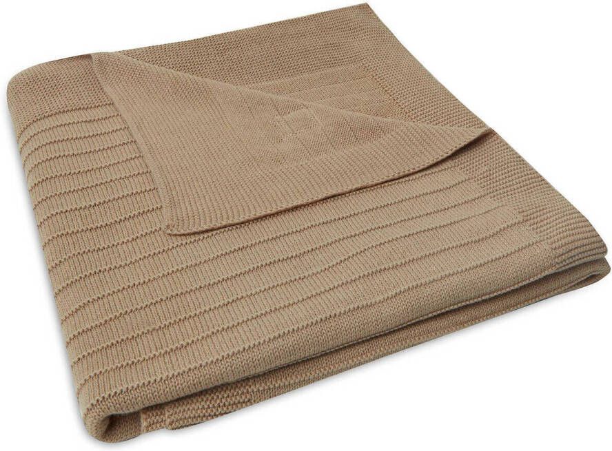 Jollein ledikantdeken Pure Knit Biscuit Babydeken Bruin Effen - Foto 3