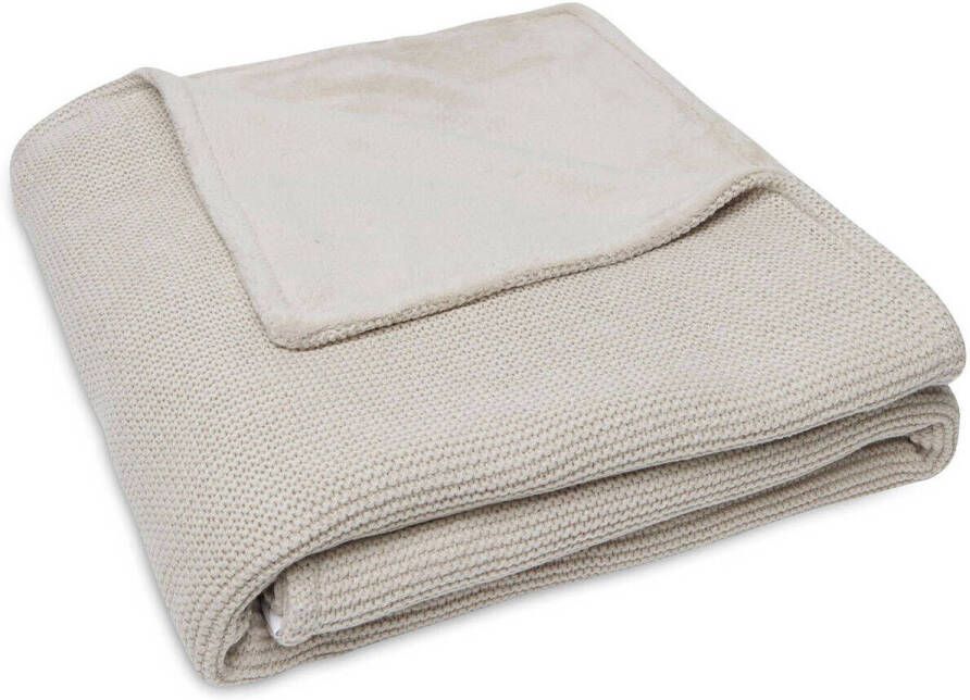 Jollein baby ledikantdeken Basic Knit 100x150cm Nougat Fleece Babydeken Beige - Foto 3