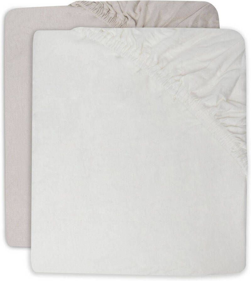 Jollein katoenen jersey ledikant hoeslaken 60x120 cm Ivory Nougat set van 2 Beige - Foto 3