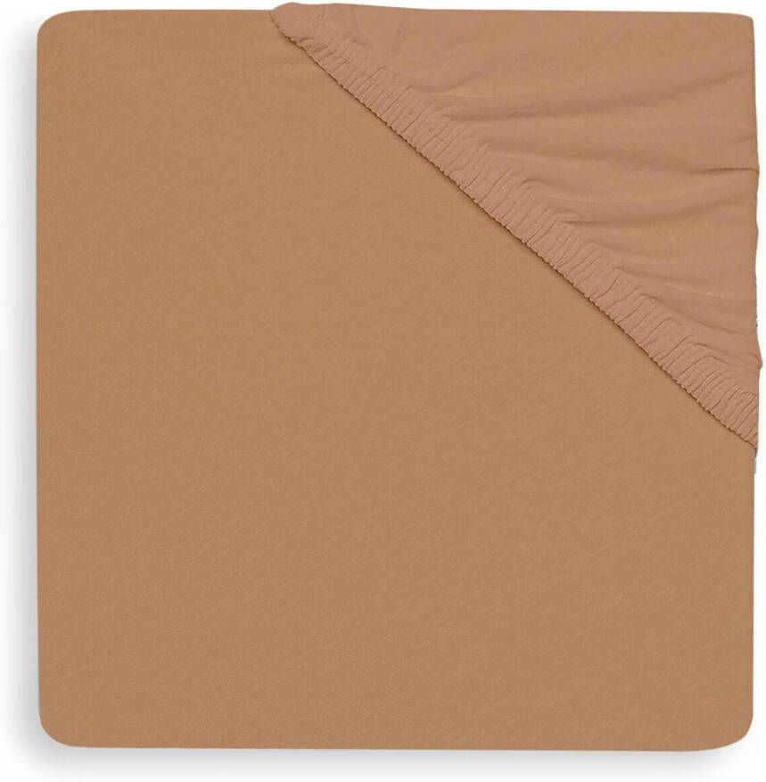 Jollein katoenen jersey ledikant hoeslaken 60x120 cm Biscuit Bruin Effen