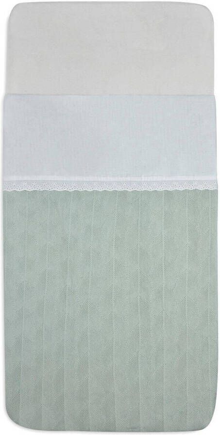Jollein baby ledikantlaken 120x150 cm Lace Ivory Babylaken Wit Effen