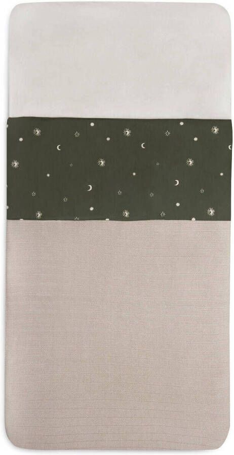 Jollein baby ledikantlaken 120x150 cm Stargaze Leaf Green Babylaken Groen