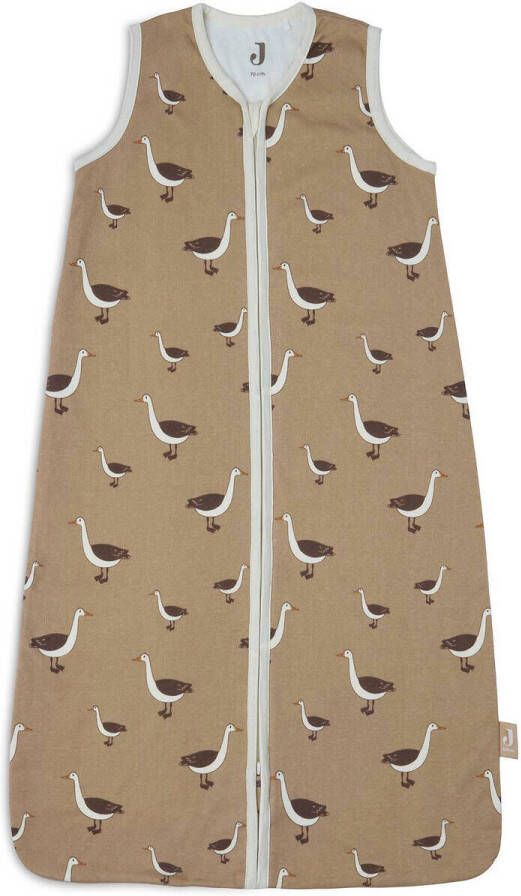 Jollein baby slaapzak Goose Biscuit Babyslaapzak Bruin Dierenprint 110 cm