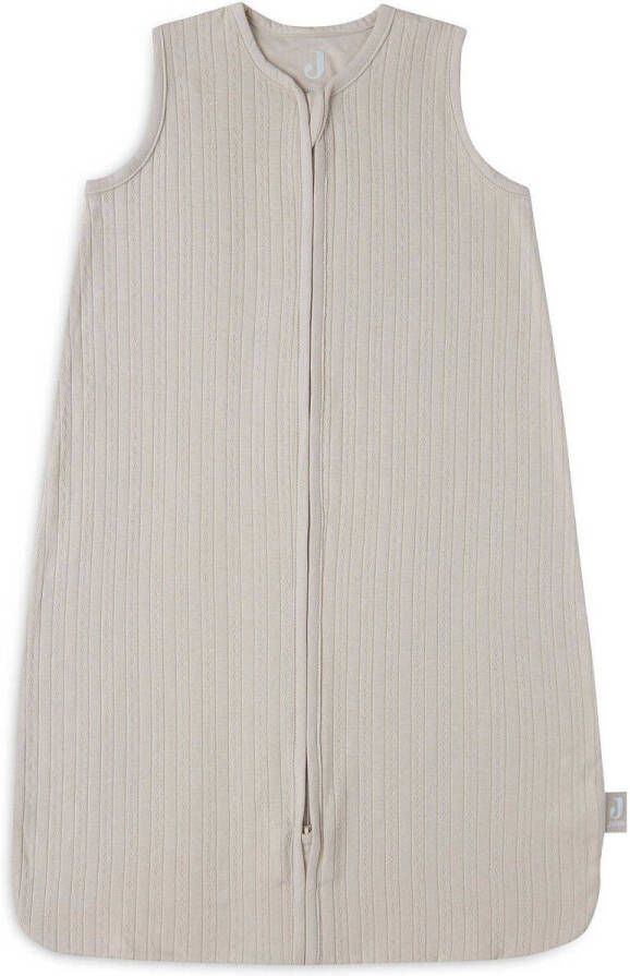 Jollein jersey baby zomer slaapzak Ajour Nougat Babyslaapzak Bruin Effen 110