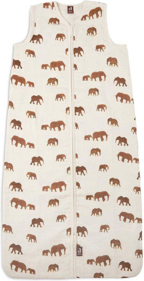 Jollein hydrofiele baby slaapzak Savannah Babyslaapzak Ecru Dierenprint 70 cm