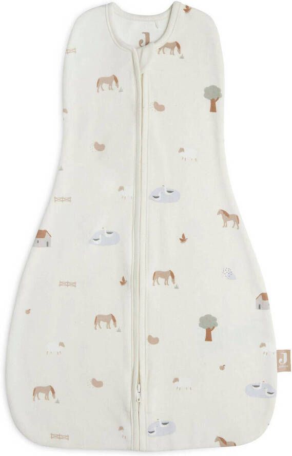 Jollein baby newborn inbakerslaapzak Cocoon 0-3 maanden Farm Inbakerdoek Ecru