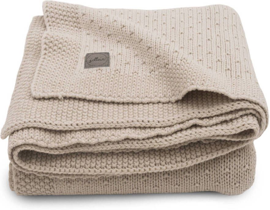 Jollein baby wiegdeken 75x100cm Bliss knit nougat Babydeken Beige