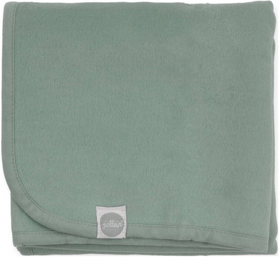 Jollein baby wieg deken 75x100cm green Babydeken Groen Effen