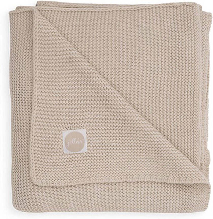 Jollein baby wiegdeken 75x100cm Basic knit nougat Babydeken Beige Effen - Foto 3