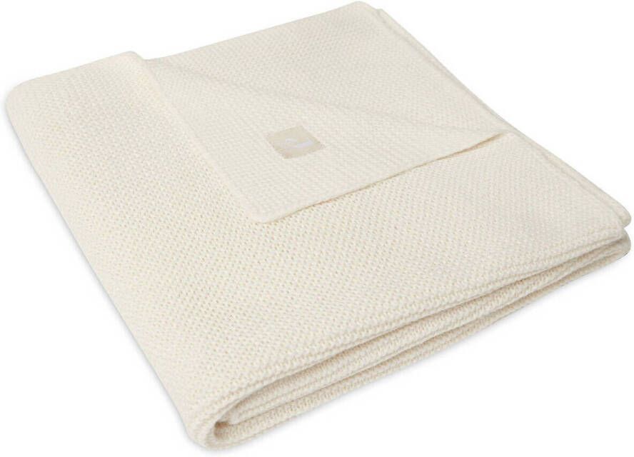 Jollein baby wiegdeken 75x100 cm Basic Knit Ivory Babydeken Wit Effen - Foto 3