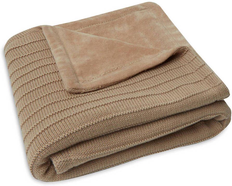 Jollein wiegdeken Velvet Pure Knit Biscuit Babydeken Bruin Effen - Foto 3