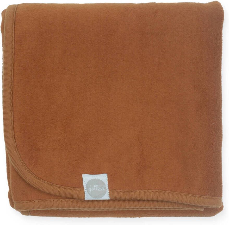 Jollein baby wieg deken 75x100cm caramel Babydeken Bruin