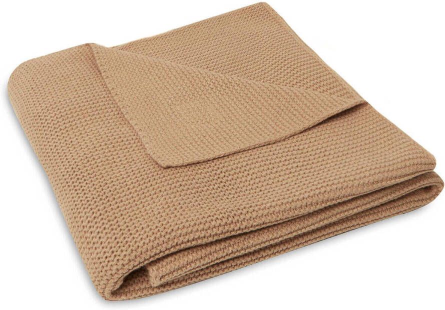 Jollein gebreide baby wiegdeken 75x100 cm Basic Knit Biscuit Babydeken Bruin - Foto 3