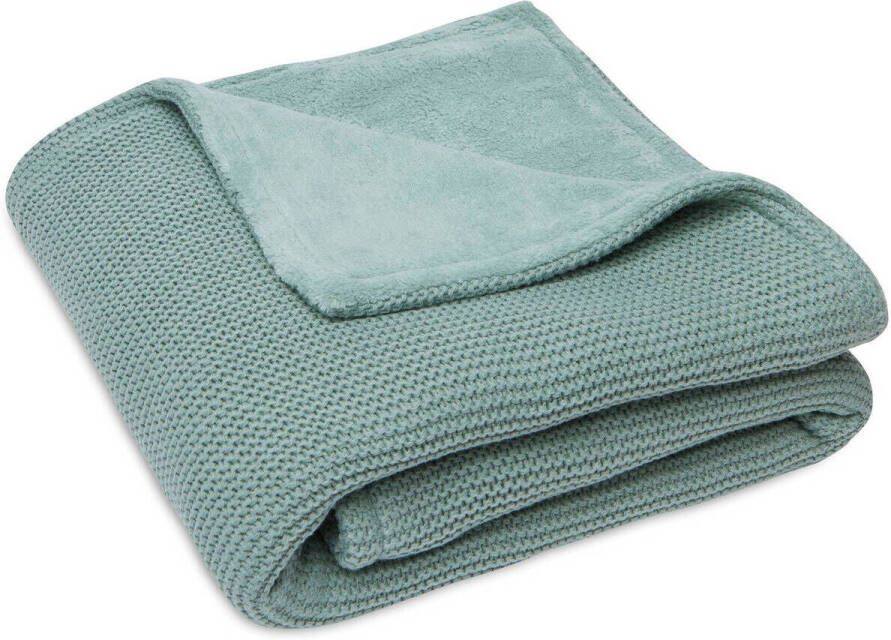 Jollein baby wiegdeken Basic Knit 75x100cm Forest Green Fleece Babydeken Groen - Foto 3