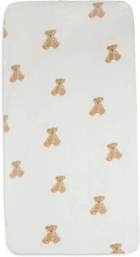 Jollein katoenen jersey wieg hoeslaken 40 50 x 80 90cm Teddy Bear Wit Personage - Foto 3